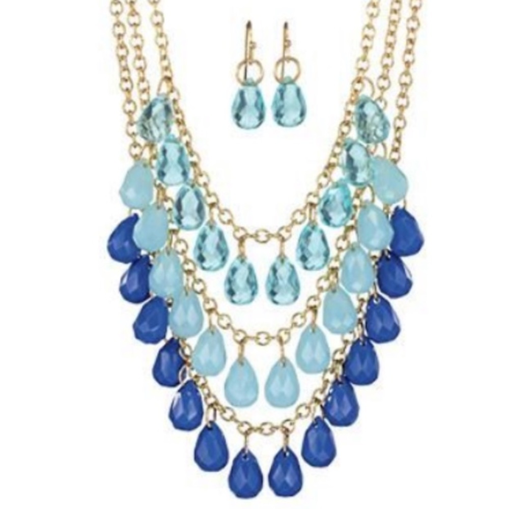 Teardrop Necklace and Earring Set NWOT
